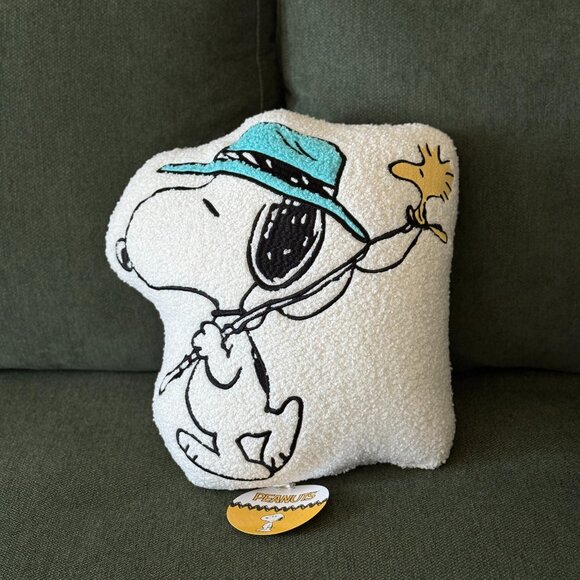 Peanuts Snoopy and Woodstock Summer Sherpa Throw Pillow | Decorative pillow - Picture 1 of 5